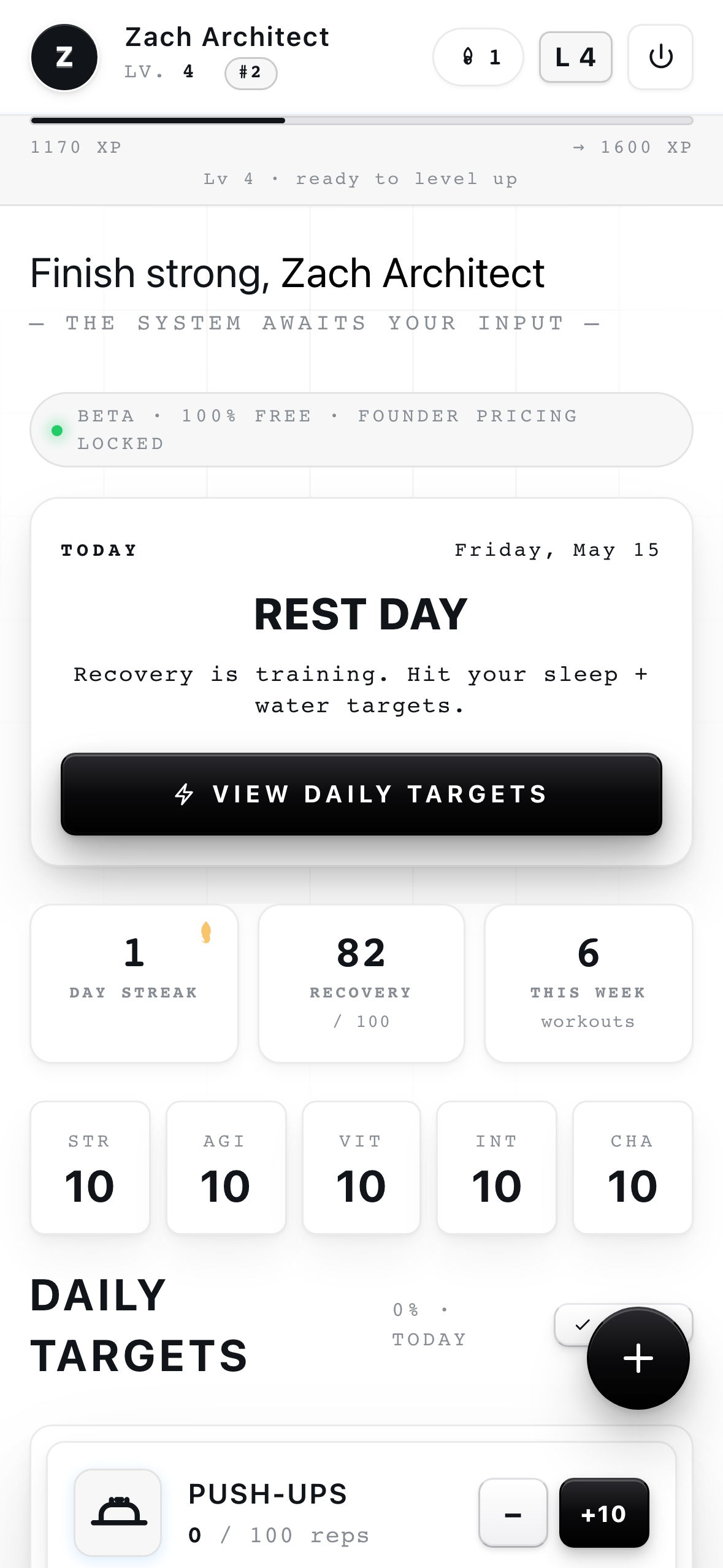 THE SYSTEM month calendar view