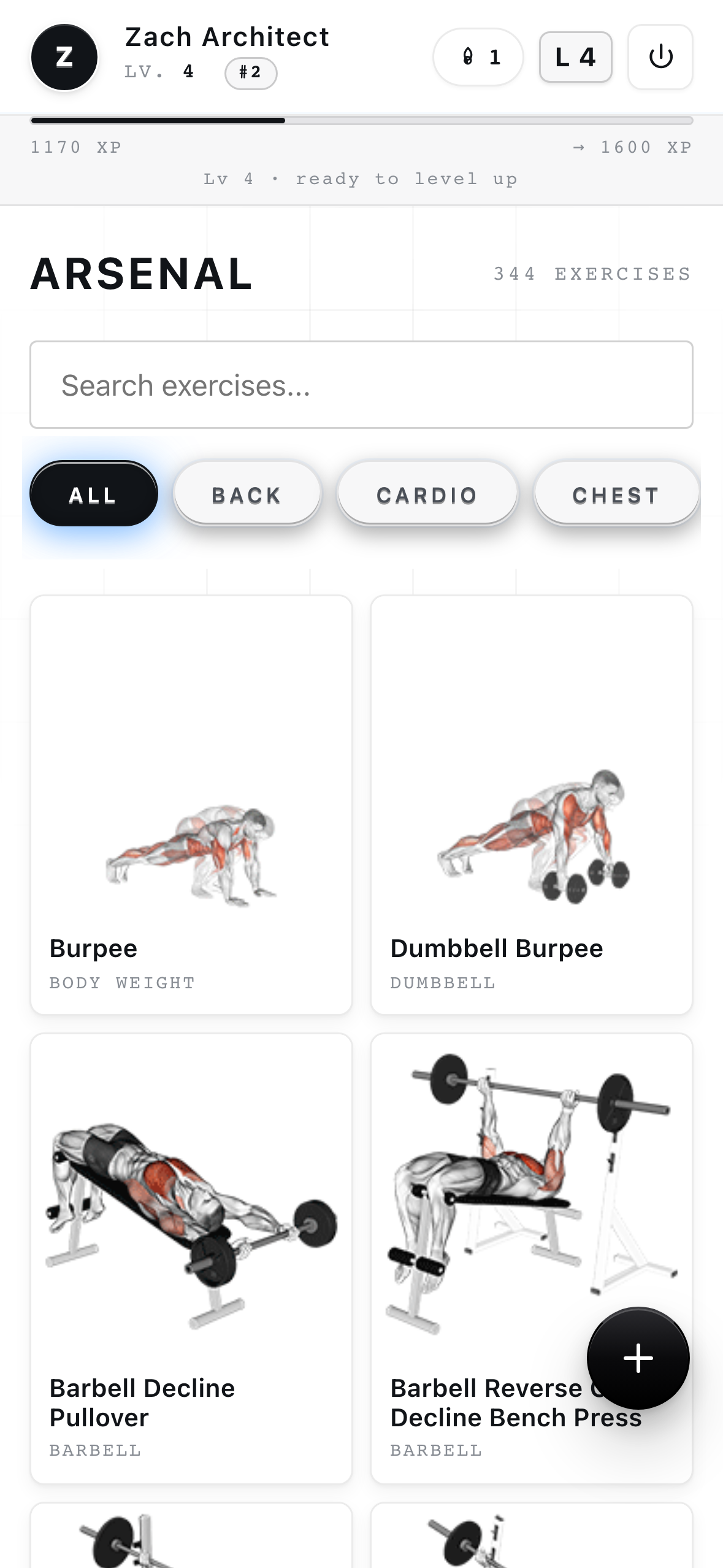 THE SYSTEM exercise library with 344 movements